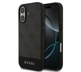 Guess Guess iPhone 17 Back cover coque - 4G Bottom Stripe - Gris Guess Guess iPhone 17 Back cover coque - 4G Bottom Stripe - Gris