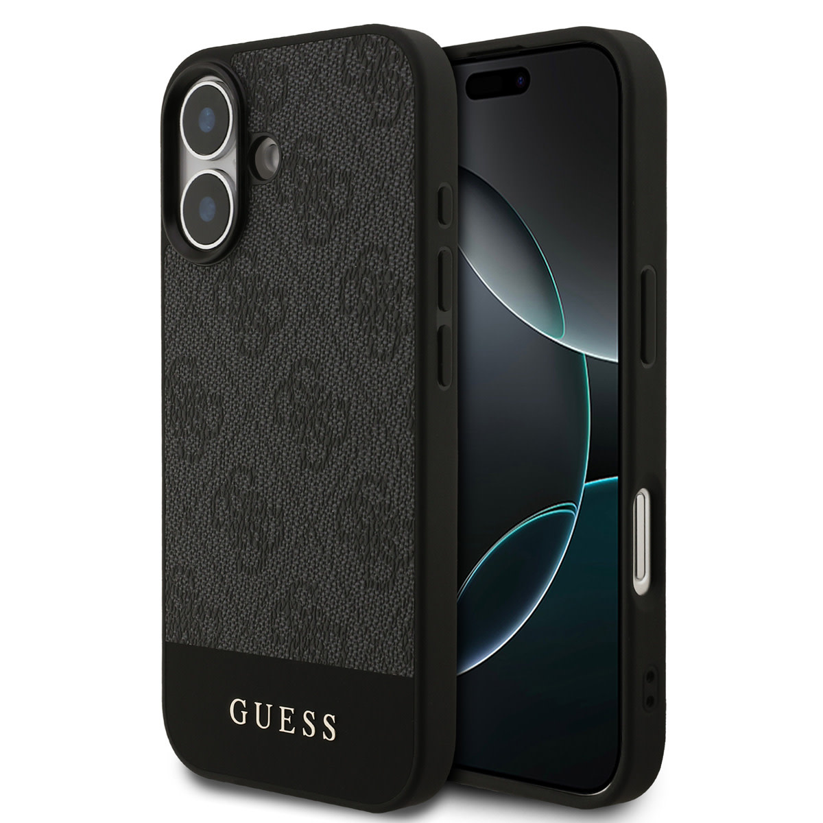 Guess Guess iPhone 17 Backcover hoesje - 4G Bottom Stripe - Grijs