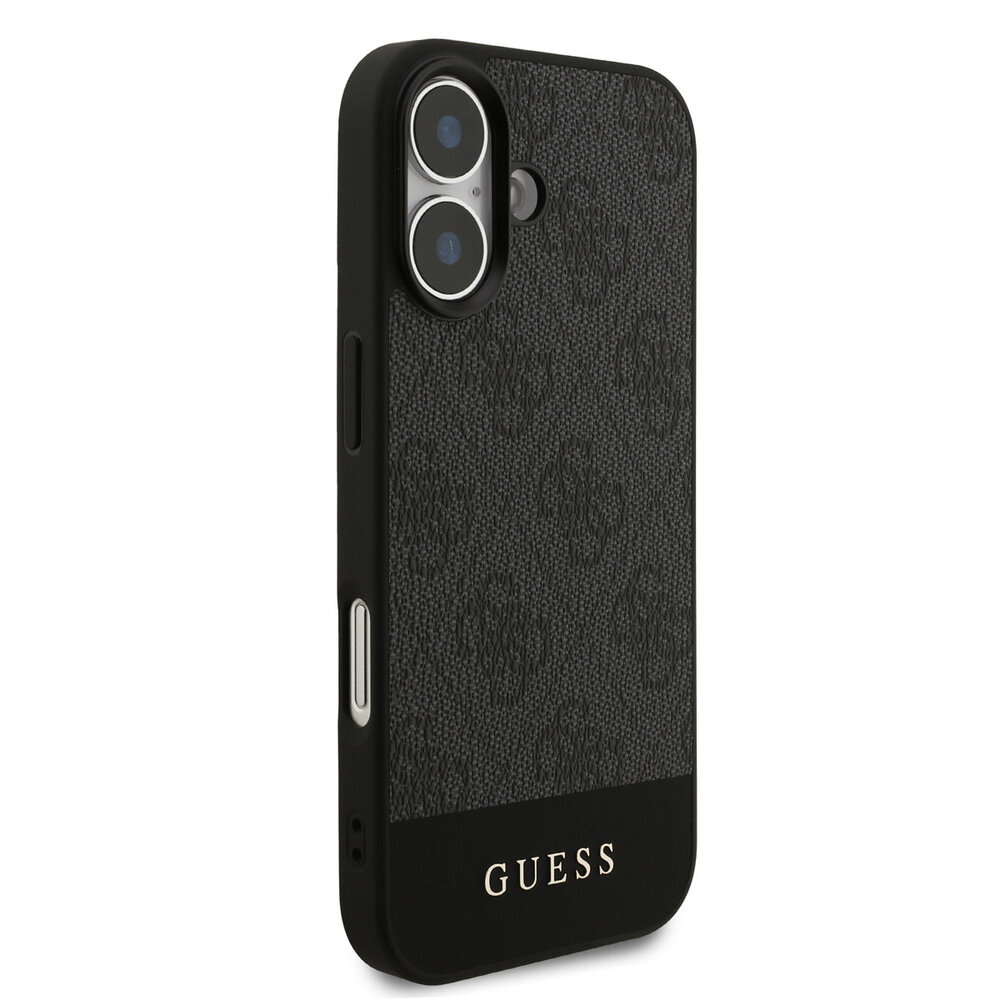 Guess Guess iPhone 17 Back-Cover hul - 4G Bottom Stripe - Grau Guess Guess iPhone 17 Back-Cover hul - 4G Bottom Stripe - Grau