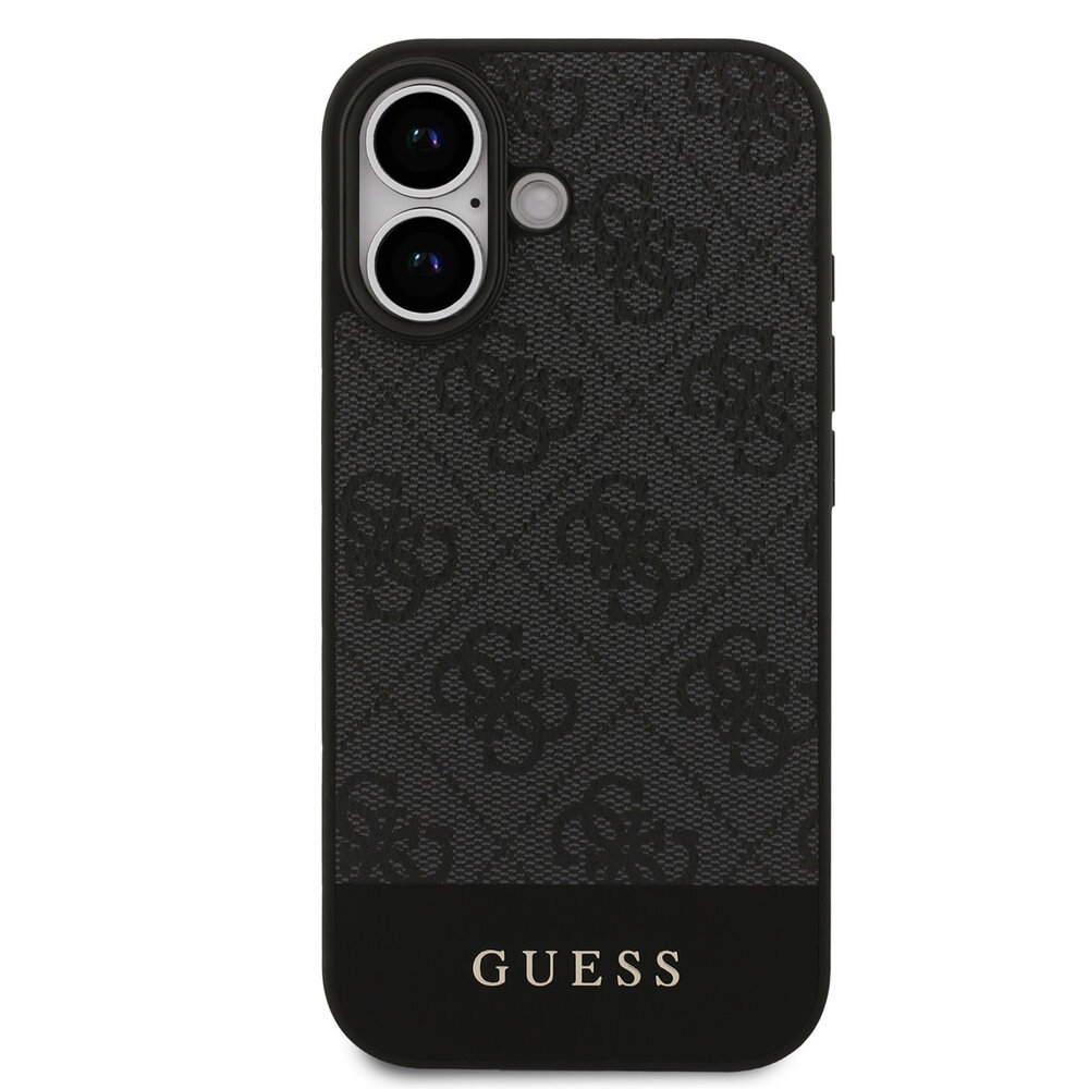 Guess Guess iPhone 17 Back-Cover hul - 4G Bottom Stripe - Grau Guess Guess iPhone 17 Back-Cover hul - 4G Bottom Stripe - Grau