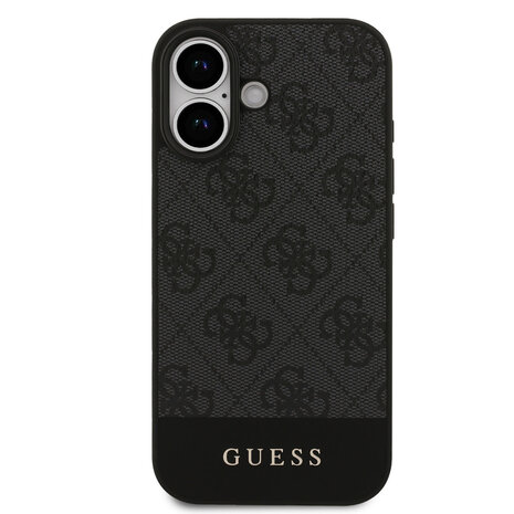 Guess Guess iPhone 17 Back-Cover hul - 4G Bottom Stripe - Grau Guess Guess iPhone 17 Back-Cover hul - 4G Bottom Stripe - Grau