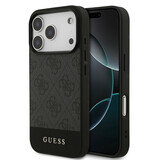 Guess Guess iPhone 17 Pro Back cover coque - 4G Bottom Stripe - Gris Guess Guess iPhone 17 Pro Back cover coque - 4G Bottom Stripe - Gris