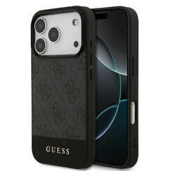 Guess iPhone 17 Pro Backcover hoesje - 4G Bottom Stripe - Grijs