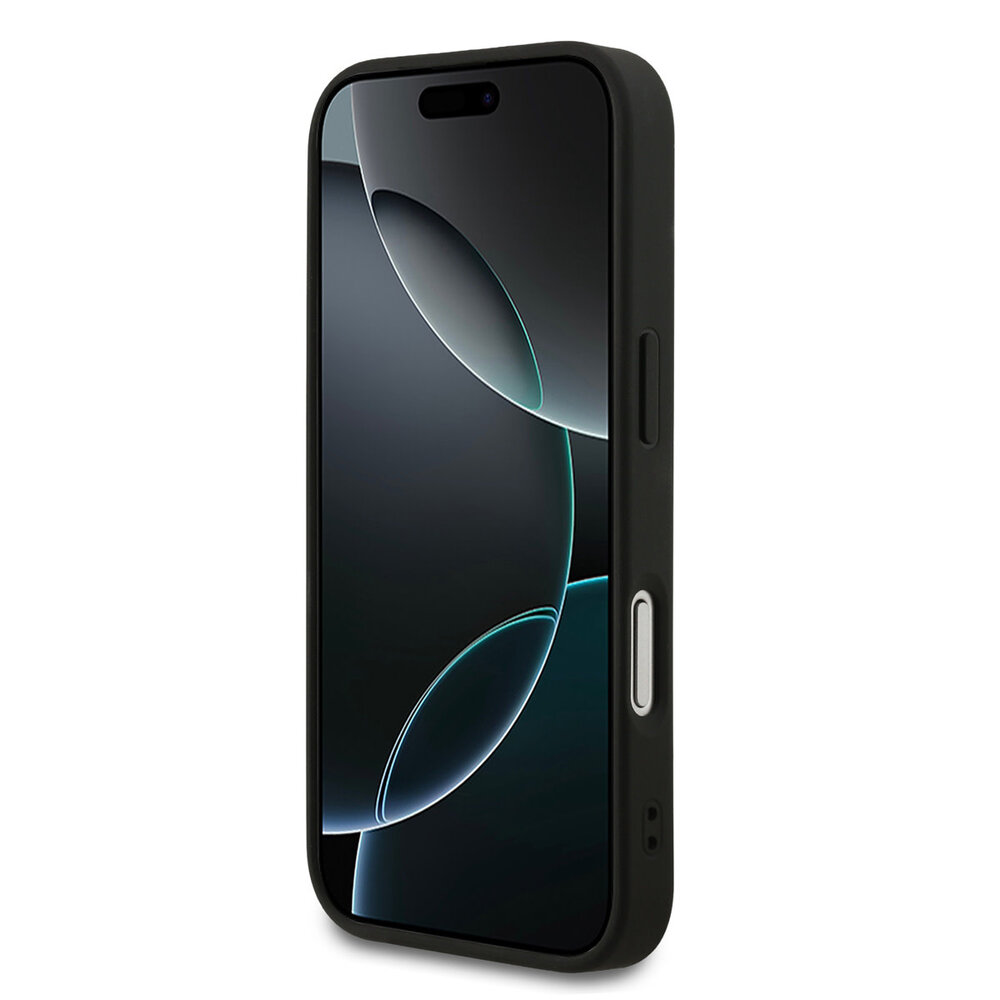 Guess Guess iPhone 17 Pro Backcover hoesje - 4G Bottom Stripe - Grijs Guess Guess iPhone 17 Pro Backcover hoesje - 4G Bottom Stripe - Grijs