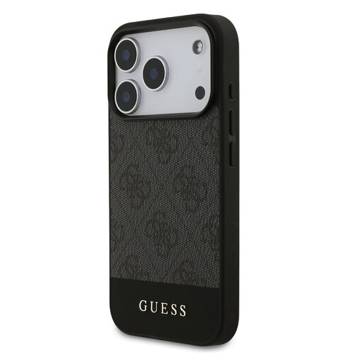 Guess Guess iPhone 17 Pro/iPhone 18 Pro Coque arrière Bande 4G en bas - Gris