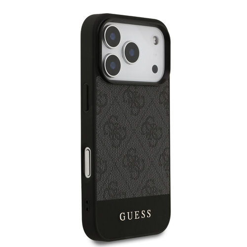 Guess Guess iPhone 17 Pro/iPhone 18 Pro Coque arrière Bande 4G en bas - Gris