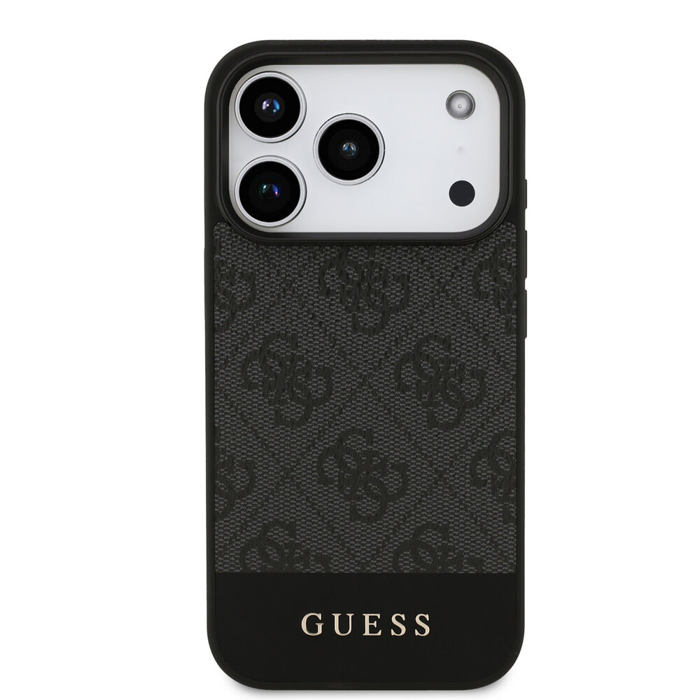 Guess Guess iPhone 17 Pro Back cover case - 4G Bottom Stripe - Grey Guess Guess iPhone 17 Pro Back cover case - 4G Bottom Stripe - Grey