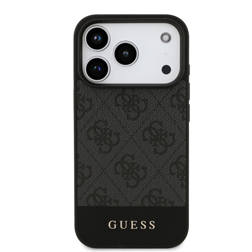 Guess Guess iPhone 17 Pro/iPhone 18 Pro Handyhülle 4G-Streifen am unteren Rand - Grau