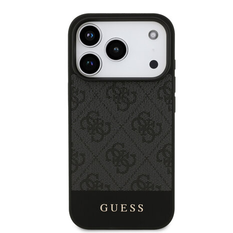 Guess Guess iPhone 17 Pro Back cover case - 4G Bottom Stripe - Grey Guess Guess iPhone 17 Pro Back cover case - 4G Bottom Stripe - Grey