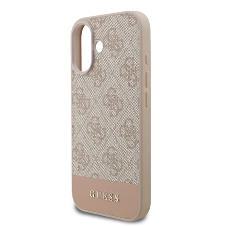 Guess Guess iPhone 17 Back cover coque - 4G Bottom Stripe - Rose Guess Guess iPhone 17 Back cover coque - 4G Bottom Stripe - Rose