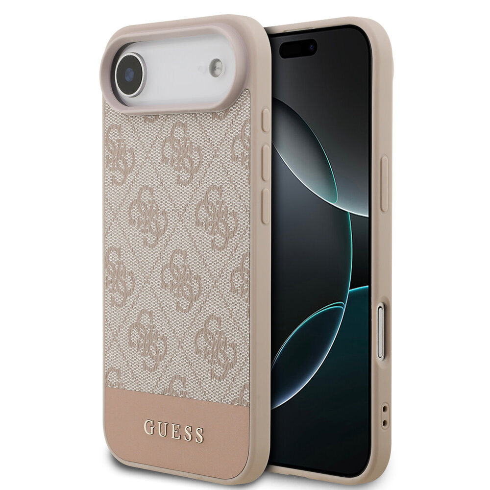 Guess Guess iPhone 17 Air Back cover coque - 4G Bottom Stripe - Rose Guess Guess iPhone 17 Air Back cover coque - 4G Bottom Stripe - Rose