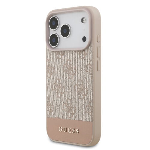 Guess Guess iPhone 17 Pro/iPhone 18 Pro Handyhülle 4G-Streifen am unteren Rand - Rosa