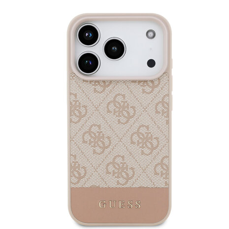 Guess Guess iPhone 17 Pro Back cover case - 4G Bottom Stripe - Pink Guess Guess iPhone 17 Pro Back cover case - 4G Bottom Stripe - Pink
