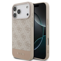 Guess iPhone 17 Pro Max Backcover hoesje - 4G Bottom Stripe - Roze
