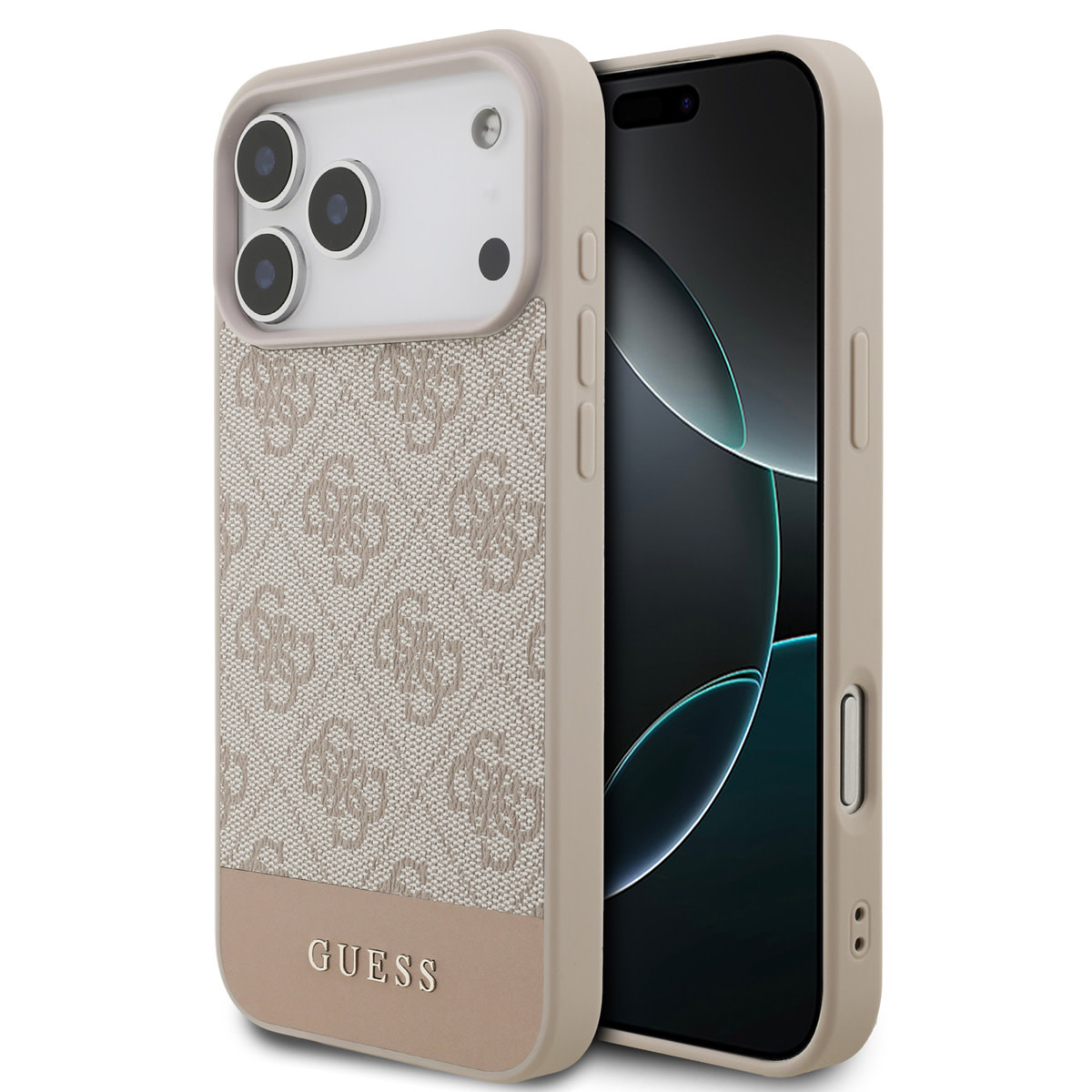 Guess Guess iPhone 17 Pro Max Backcover hoesje - 4G Bottom Stripe - Roze