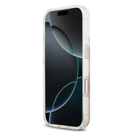 Guess Guess iPhone 17 Pro Back cover case - Magsafe - Resin Flowers Design - Pink Guess Guess iPhone 17 Pro Back cover case - Magsafe - Resin Flowers Design - Pink