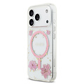Guess Guess iPhone 17 Pro/iPhone 18 Pro Coque arrière MagSafe Motif floral en résine - Rose