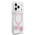 Guess Guess iPhone 17 Pro/iPhone 18 Pro Handyhülle MagSafe Blumendesign aus Kunstharz - Rosa