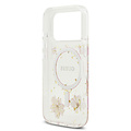 Guess Guess iPhone 17 Pro/iPhone 18 Pro Coque arrière MagSafe Motif floral en résine - Rose