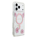 Guess Guess iPhone 17 Pro Max/iPhone 18 Pro Max Coque arrière MagSafe Motif floral en résine - Rose