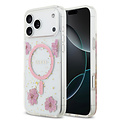Guess Guess iPhone 17 Pro Max/iPhone 18 Pro Max Coque arrière MagSafe Motif floral en résine - Rose