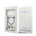 Guess Guess iPhone 17 Pro/iPhone 18 Pro Coque arrière MagSafe Motif floral en résine - Violet