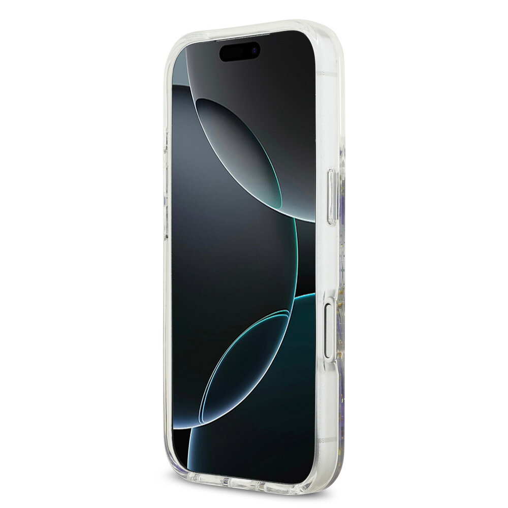 Guess Guess iPhone 17 Pro Back cover coque - Magsafe - Resin Flowers Design - Violet Guess Guess iPhone 17 Pro Back cover coque - Magsafe - Resin Flowers Design - Violet