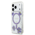 Guess Guess iPhone 17 Pro/iPhone 18 Pro Handyhülle MagSafe Blumendesign aus Kunstharz - Violett