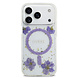 Guess Guess iPhone 17 Pro Back-Cover hul - Magsafe - Resin Flowers Design - Lila Guess Guess iPhone 17 Pro Back-Cover hul - Magsafe - Resin Flowers Design - Lila