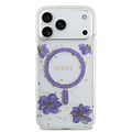 Guess Guess iPhone 17 Pro Max/iPhone 18 Pro Max Handyhülle MagSafe Blumendesign aus Kunstharz - Violett
