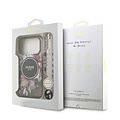 Guess Guess iPhone 17 Pro/iPhone 18 Pro Handyhülle MagSafe IML-Blumendesign mit Perlenband - Schwarz