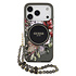 Guess iPhone 17 Pro Back cover case - Magsafe - IML Flowers with Pearl Strap - Black Guess iPhone 17 Pro Back cover case - Magsafe - IML Flowers with Pearl Strap - Black