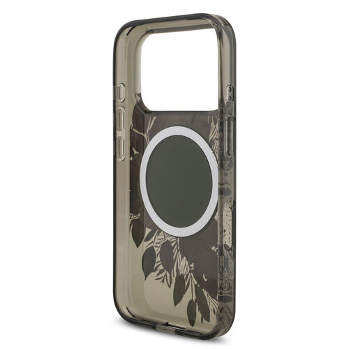 Guess Guess iPhone 17 Pro/iPhone 18 Pro Handyhülle MagSafe IML-Blumendesign mit Perlenband - Schwarz