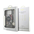 Guess Guess iPhone 17 Pro Max/iPhone 18 Pro Max Coque arrière MagSafe Motif floral IML avec dragonne perlée - Noir