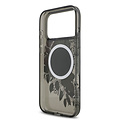 Guess Guess iPhone 17 Pro Max/iPhone 18 Pro Max Coque arrière MagSafe Motif floral IML avec dragonne perlée - Noir
