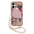 Guess iPhone 17 Back-Cover hul - Magsafe - IML Flowers with Pearl Strap - Rosa
