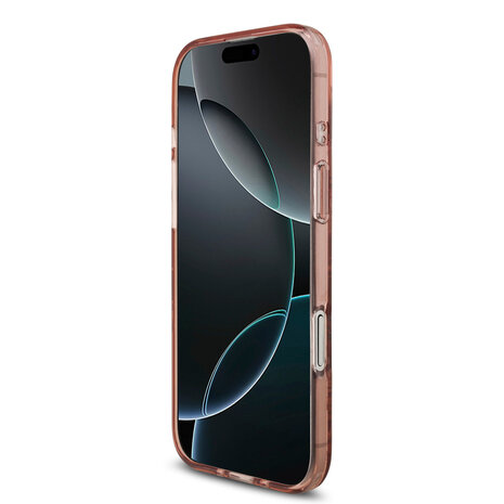 Guess Guess iPhone 17 Air Back cover case - Magsafe - IML Flowers with Pearl Strap - Pink Guess Guess iPhone 17 Air Back cover case - Magsafe - IML Flowers with Pearl Strap - Pink