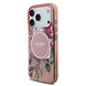 Guess Guess iPhone 17 Pro Back cover coque - Magsafe - IML Flowers with Pearl Strap - Rose Guess Guess iPhone 17 Pro Back cover coque - Magsafe - IML Flowers with Pearl Strap - Rose