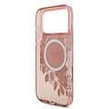 Guess Guess iPhone 17 Pro Max/iPhone 18 Pro Max Handyhülle MagSafe IML-Blumendesign mit Perlenband - Rosa