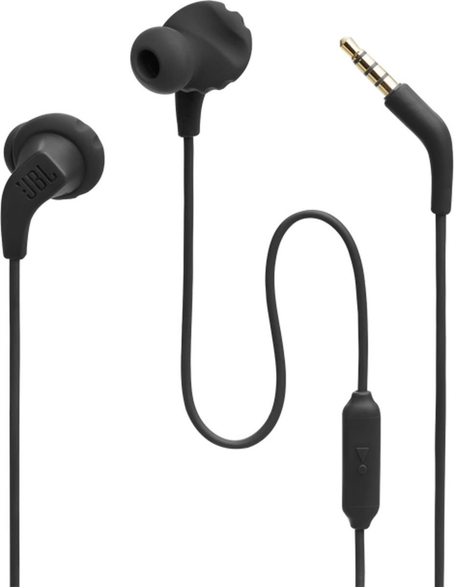 JBL JBL Endurance Run 2 Wired Waterproof Sports In-Ear Earphone - Zwart, foto 5 van 6