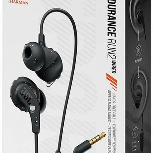 JBL JBL Endurance Run 2 Wired Waterproof Sports In-Ear Earphone - Zwart