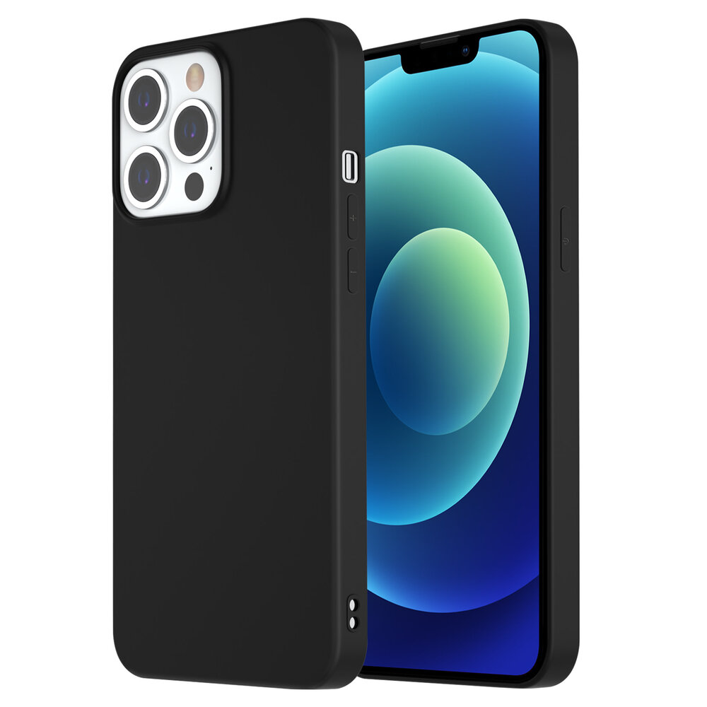 iPhone 13 Pro Max TPU Backcover - Zwart iPhone 13 Pro Max TPU Backcover - Zwart