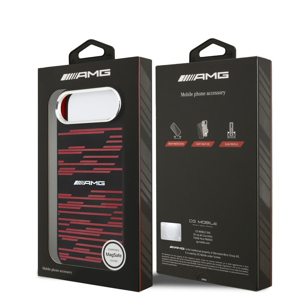 AMG AMG iPhone 17 Air Backcover hoesje - Magsafe - Red Line Graphics - Zwart AMG AMG iPhone 17 Air Backcover hoesje - Magsafe - Red Line Graphics - Zwart