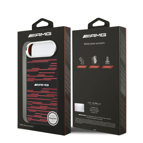 AMG AMG iPhone 17 Air Backcover hoesje - Magsafe - Red Line Graphics - Zwart AMG AMG iPhone 17 Air Backcover hoesje - Magsafe - Red Line Graphics - Zwart