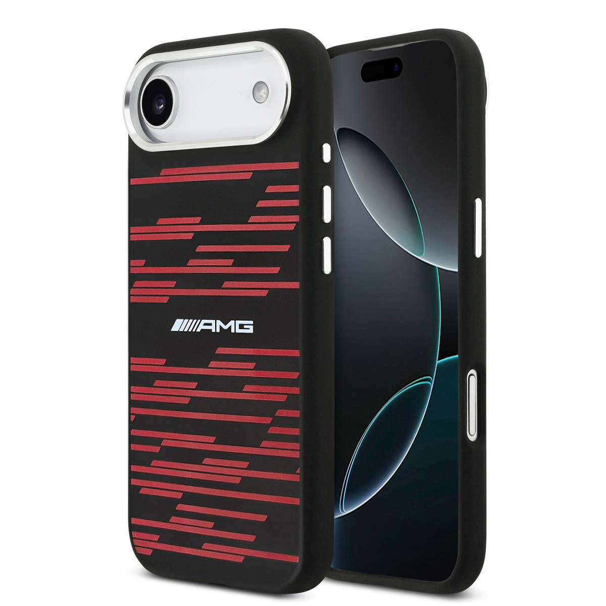 AMG AMG iPhone 17 Air Backcover hoesje - Magsafe - Red Line Graphics - Zwart