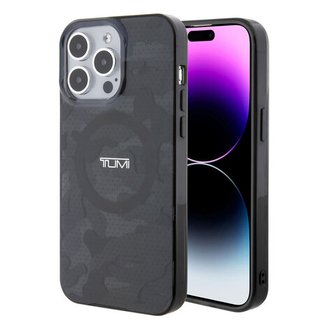 Tumi Tumi iPhone 15 Pro Max Back cover case - Magsafe - Camouflage Print - Gey
