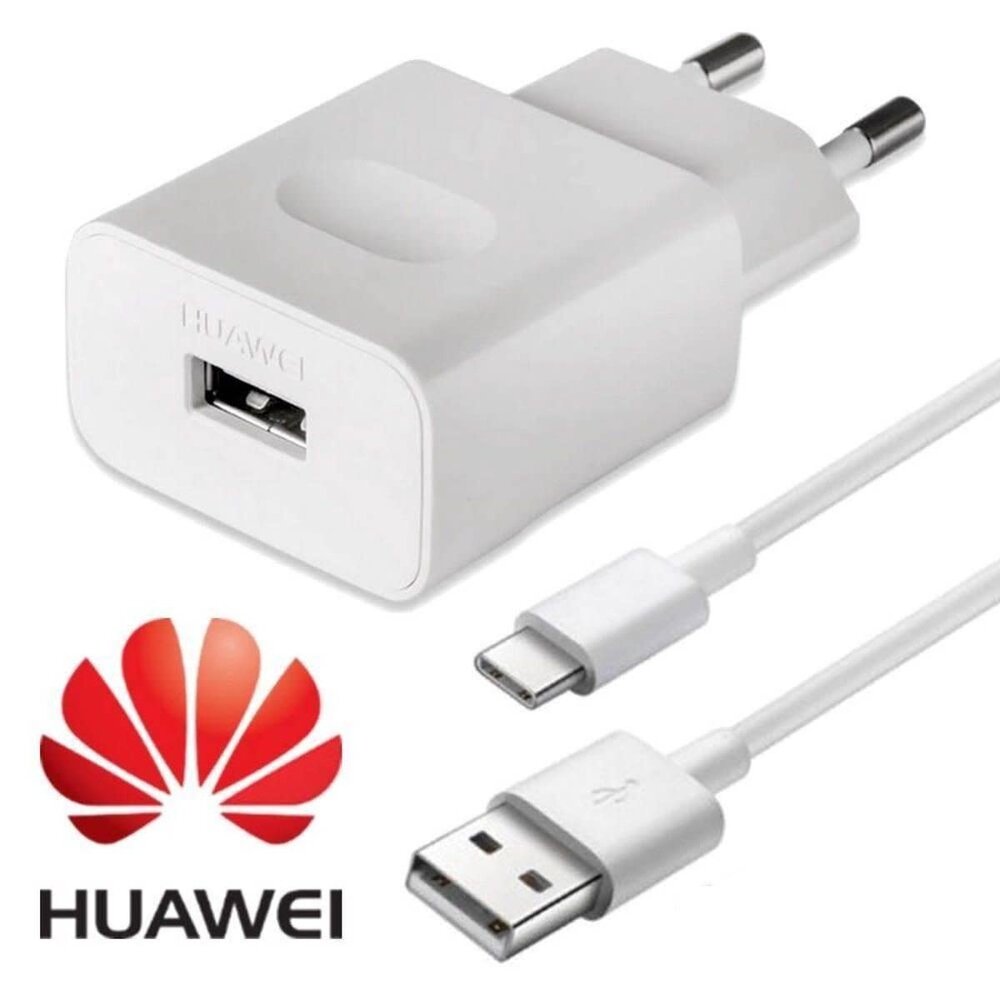 Huawei universele adapter + 1m USB-C kabel - Snel laden - Wit