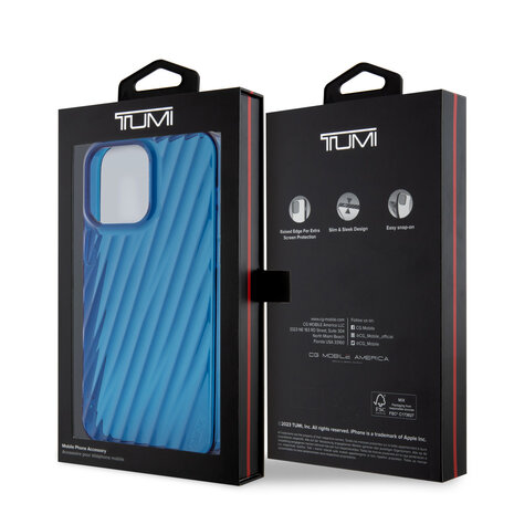 Tumi Tumi iPhone 15 Pro Max Back cover coque - 19 Degree Collection - Bleu Tumi Tumi iPhone 15 Pro Max Back cover coque - 19 Degree Collection - Bleu