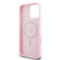 Guess Guess iPhone 16 Pro Max Back cover coque - Magsafe PU Leather - Grained With Gold Ring - Rose