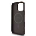 Guess Guess iPhone 16 Pro Max Back-Cover hul - Magsafe PU Leather - 4G Classic Logo - Braun